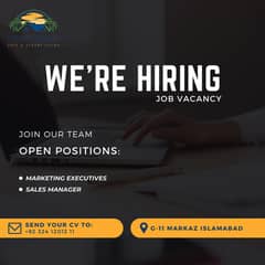 We Are Hiring Sales Executive