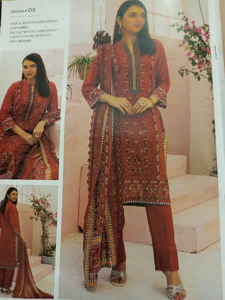 lawn stitched and un stitched branded suit 17