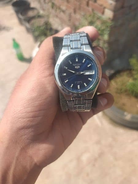 Seiko 5 original blue dial watch 1
