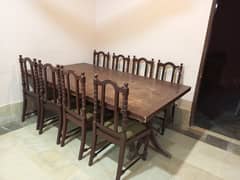 big dining table with8 chairs pure sheshum wood