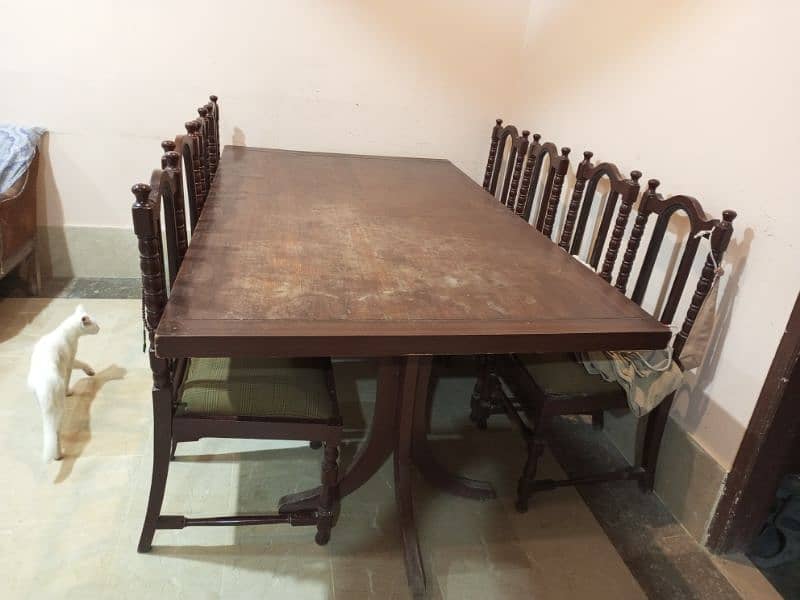 big dining table with8 chairs pure sheshum wood 03312397132 pr rabta 1