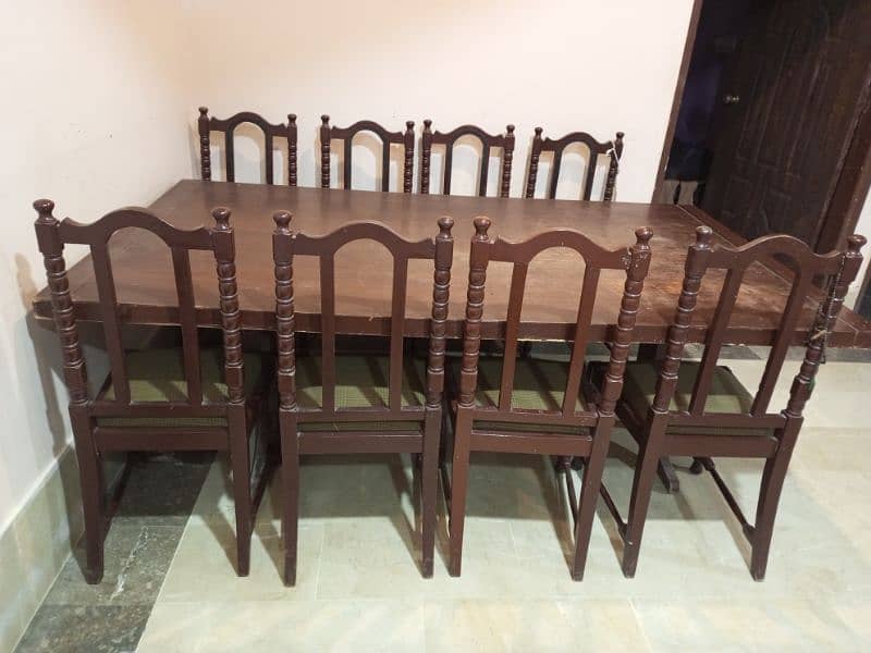 big dining table with8 chairs pure sheshum wood 03312397132 pr rabta 3
