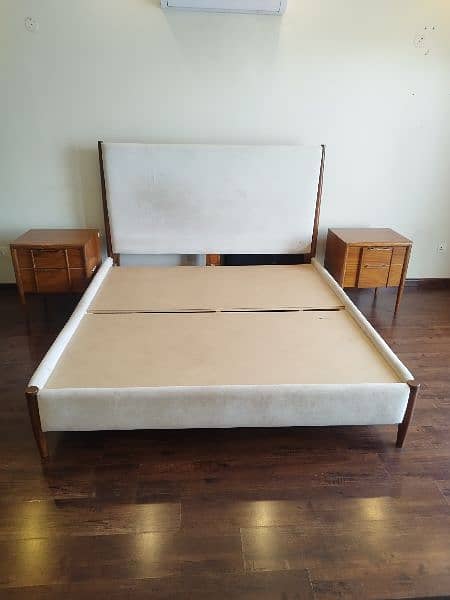 Custom made bed & side tables. 7