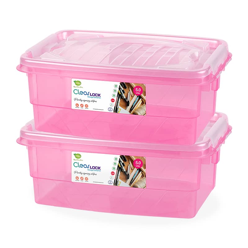 Appollo Clear Lock Storage Boxes - Bulk Only 1