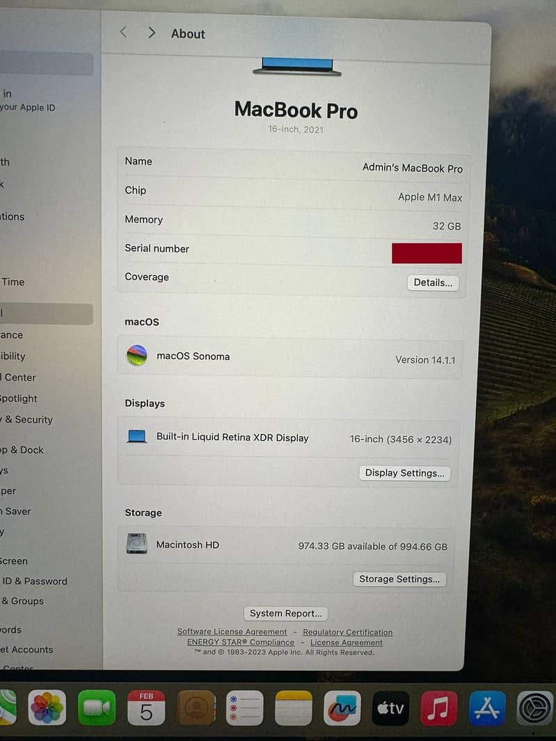 Apple MacBook M1 Max 16" - 32GB RAM, 1TB SSD 2