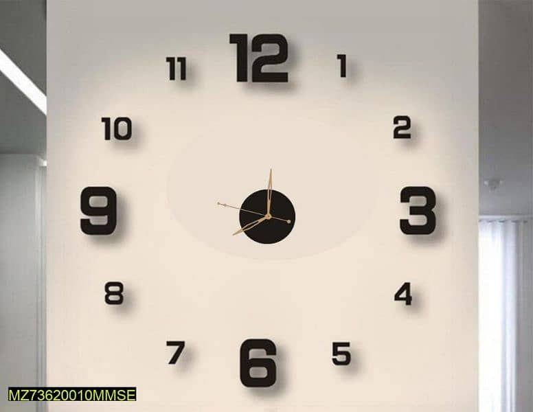 Numbers wall clock decoration with accessories 2