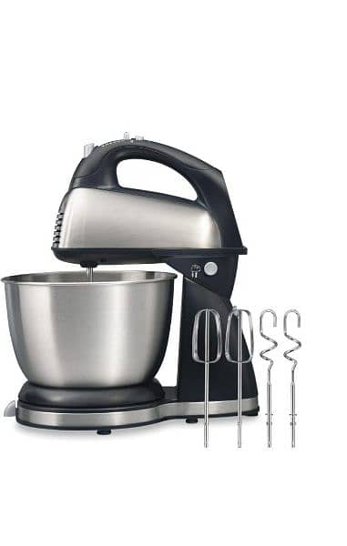 Bear 2 in 1 Classic Stand & Hand Mixer 5-Speed QuickBurst with Bowl 2