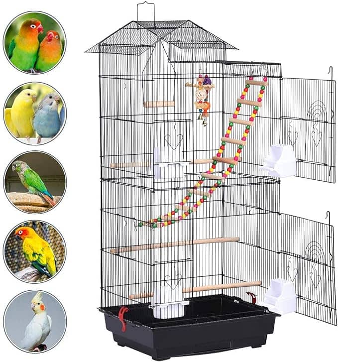 Parrot Bird Cage Roof Top Large Flight 0