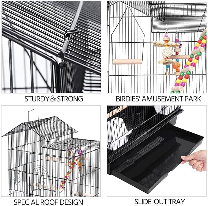 Parrot Bird Cage Roof Top Large Flight 5
