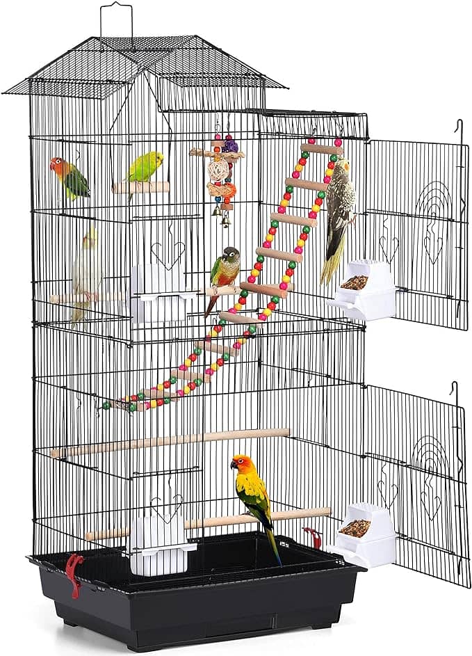 Parrot Bird Cage Roof Top Large Flight 9