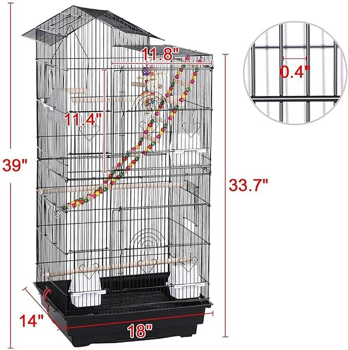 Parrot Bird Cage Roof Top Large Flight 2
