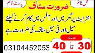 online job for females and males 0