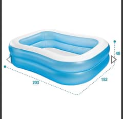 Intex Swim Center Family Swimming Pool White Blue