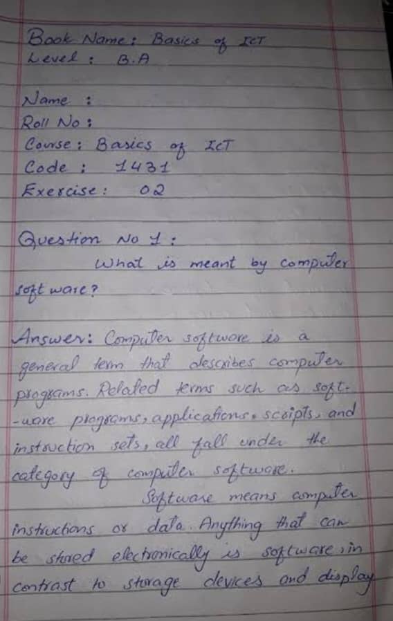 handwritten assignment work 5
