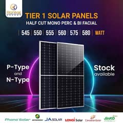 Agrade Tier Solar Panel Plates 575/585/580 P/N-Type Longi Jinko