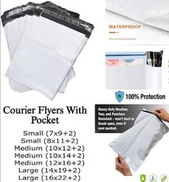 Courier Flyers With Pocket Large Medium Small All Size Available