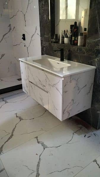 Marble Texture/ Bathroom Vanities/ PVC ceramic basin/ 1