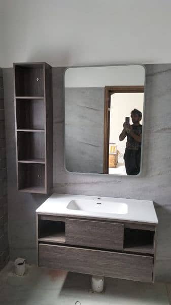 Marble Texture/ Bathroom Vanities/ PVC ceramic basin/ 4