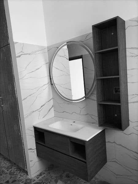 Marble Texture/ Bathroom Vanities/ PVC ceramic basin/ 5
