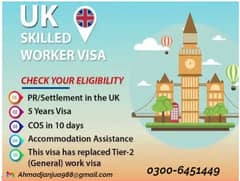 Uk Work Permit / Uk Skilled Base Visa Available