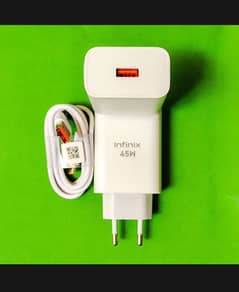 infinix 45w Super fast charger with type C cable 0