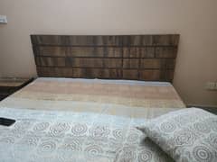 just like new master bed with side tables and mattress