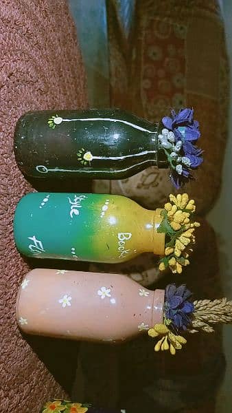 Hamd painted bottles 2