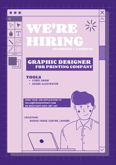 Graphic Designer (Male/Female) for Printing Company