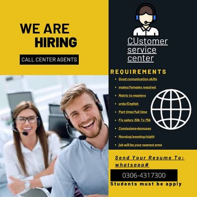 Staff required for calling company (Apply now)