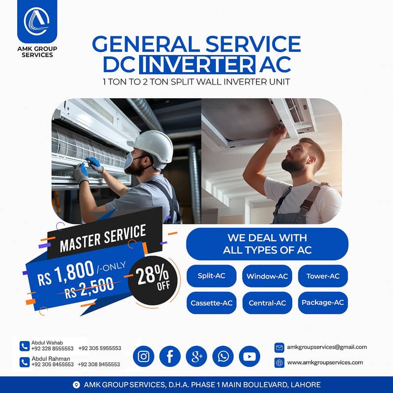 Ac Master Service on in 1800 & Gas Charge | Ac Maintenance/AC Repair 11
