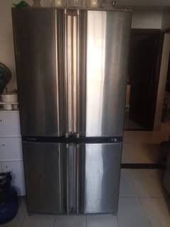 sharp double door refrigerator