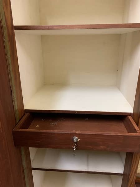 New wardrobe with dressing and book shelves with locker drawers 7