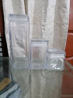 3 piece glass jar