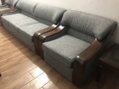 Newly Polished 5 Seater Grey Sofa Set for Sale