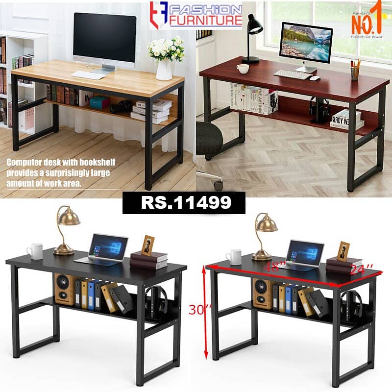 Modern Desktop Computer Desk Gaming PC Laptop Desk Work Office Table 12