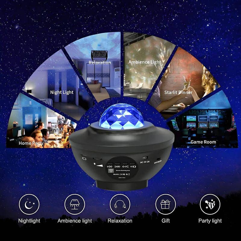 Compact Multi-Functional LED Galaxy Projector Light 6