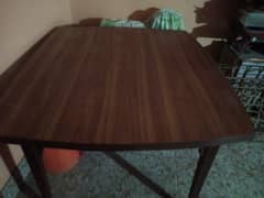wooden dining table 4 wooden chairs slightly used