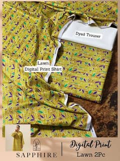 Lawn 2pcs with dyed trouser 0