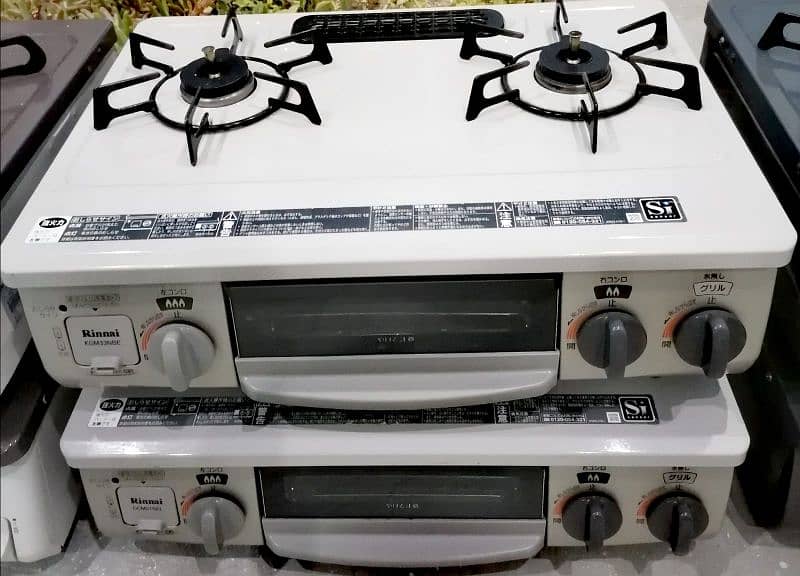 Japanese 2 Burnar Gas stove plus gas grill oven 2