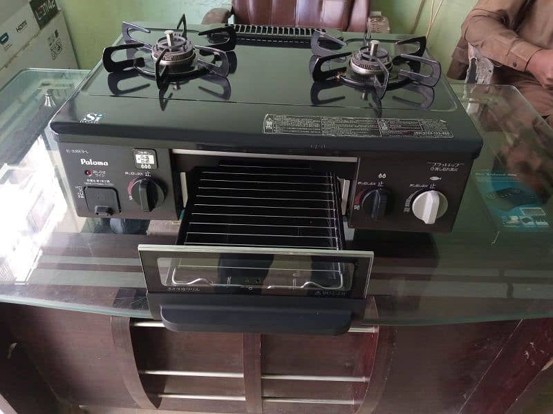 Japanese 2 Burnar Gas stove plus gas grill oven 4