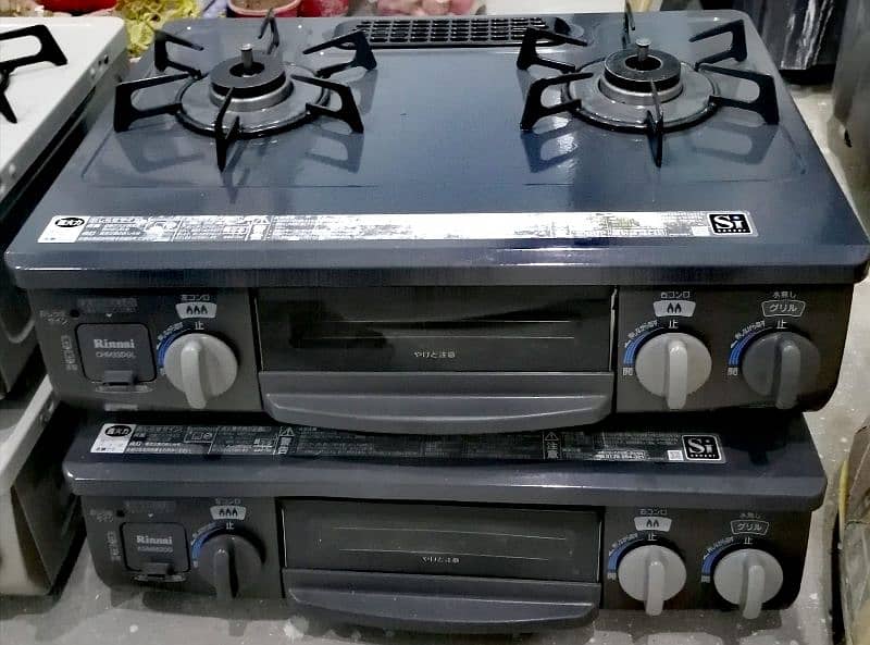 Japanese 2 Burnar Gas stove plus gas grill oven 7
