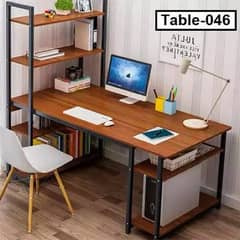 custom order study table with shelves