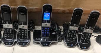 BT8600 PTCL Cordless Phone With Wireless Intercom Five 5 Set