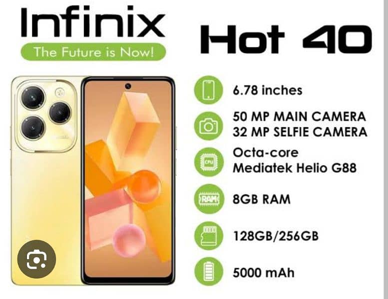 Infinix hot 40 16+5/256 with 1month use new phone 1