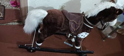 Kids Musical Rocking Horse. Tail and Mouth moves With Music