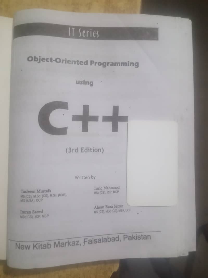 Programming C++ (IT Series) 1
