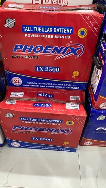 Phoenix Tall Tubular Batteries Tx-1800 / Tx-2500 1