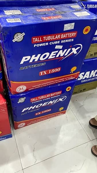 Phoenix Tall Tubular Batteries Tx-1800 / Tx-2500 2