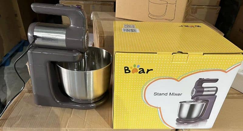 Bear 2 in 1 Classic Stand & Hand Mixer 5-Speed QuickBurst with 3L Bowl 9