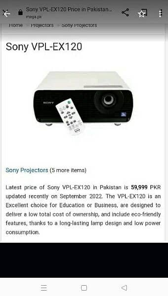 Sony Data Projector 6